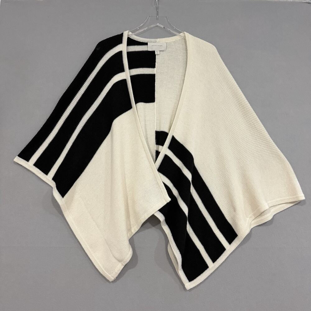 Brochu Walker Cardigan Kimono OS Alpaca Wool Open Draped Striped Quiet Luxury